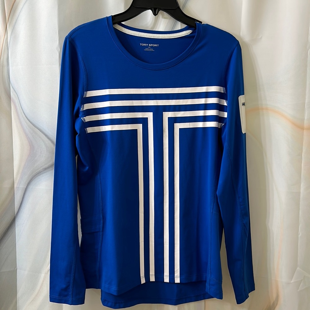 Tory Sport Royal Blue Large Athletic Long Sleeve